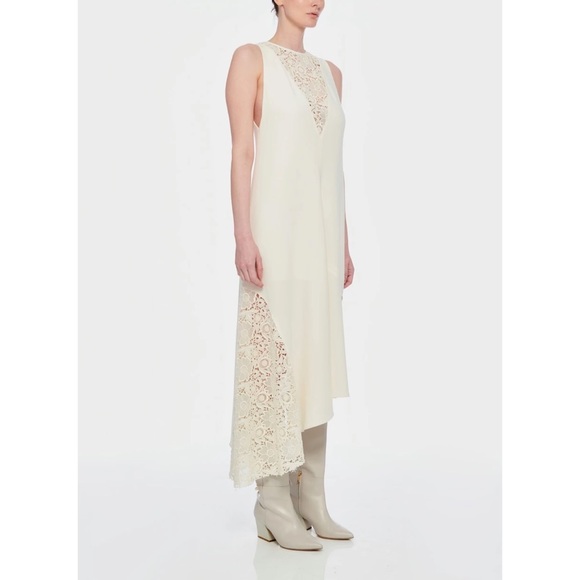 TIBI Guipure Lace Sleeveless Dress Ivory Size 0 - Picture 3 of 14
